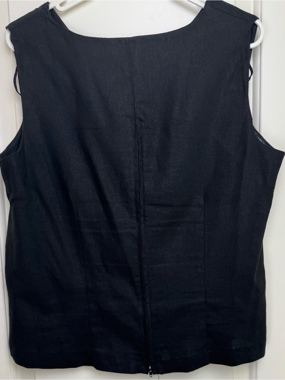 Courtenay Black Linen Blend Embroidered 2 Piece Pantsuit Set Size 12 - Picture 4 of 7